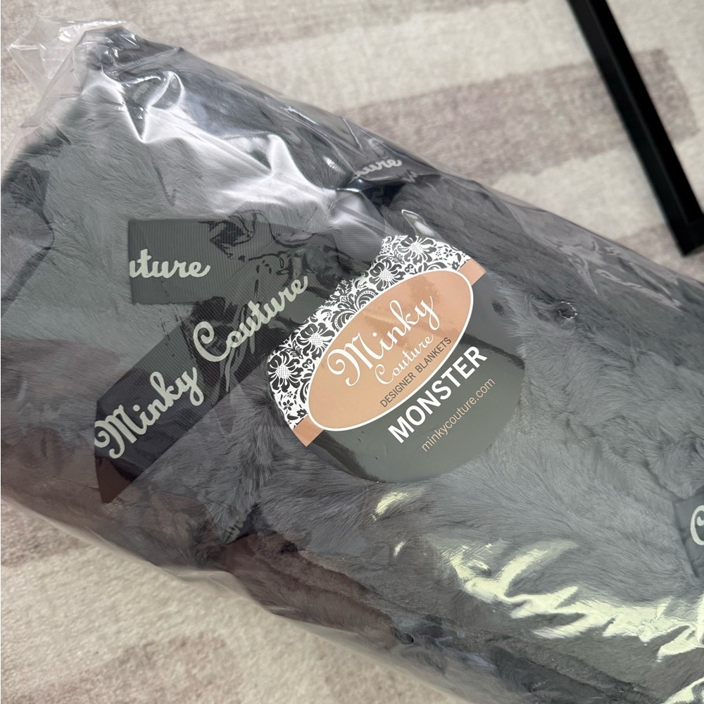 Minky Couture Charcoal Gray Blanket